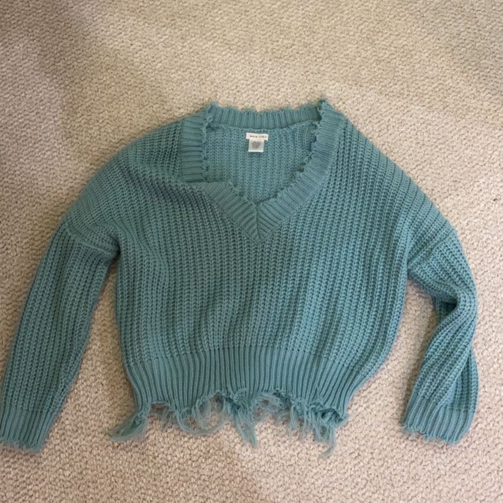 Teal sweater